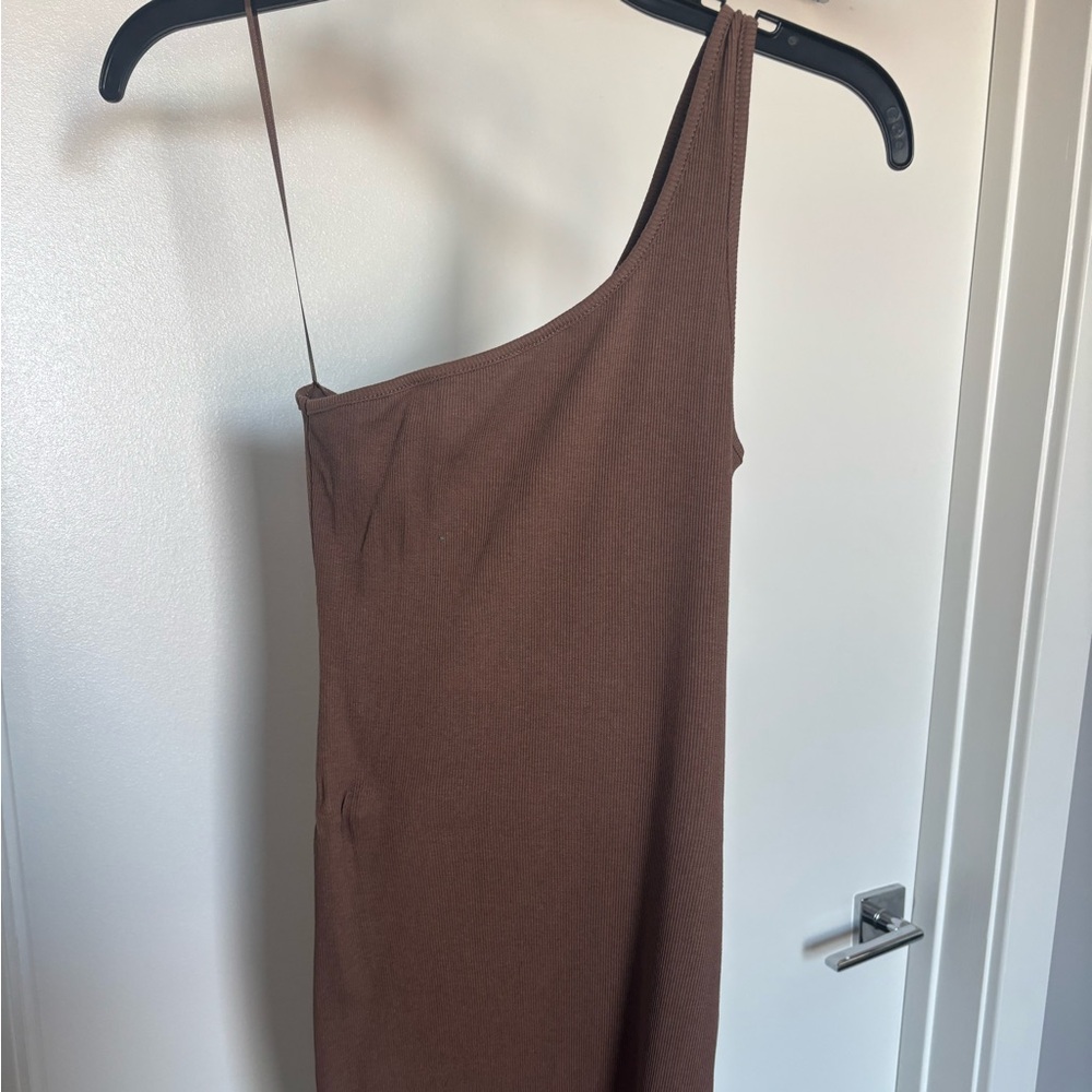 Fashion nova mini brown dress